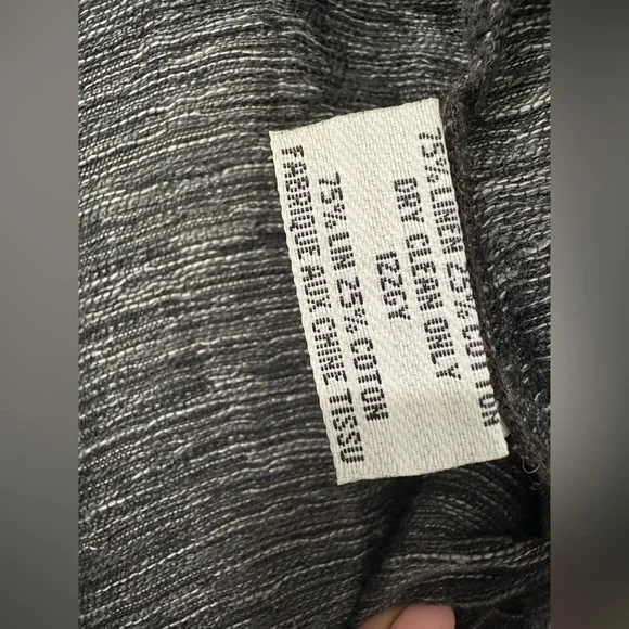 Eileen Fisher linen blend grey cardigan jacket medium shirt - Picture 6 of 10